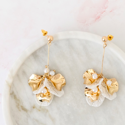 golden hour | floral earrings