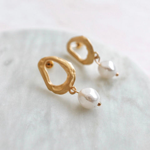 the saint | pearl earrings